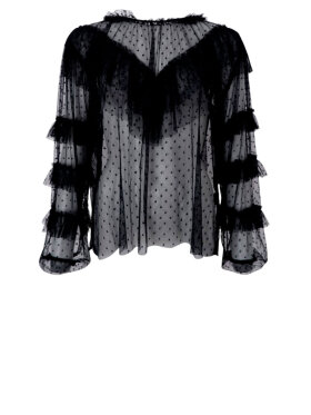 Black Colour - BCDena Mesh Blouse