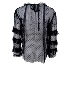Black Colour - BCDena Mesh Blouse