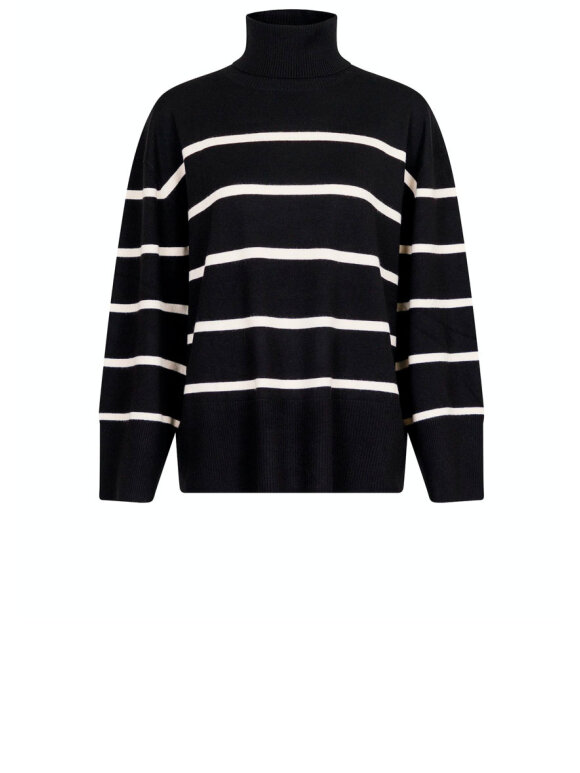 Neo Noir - Ruby Stripe Knit Blouse