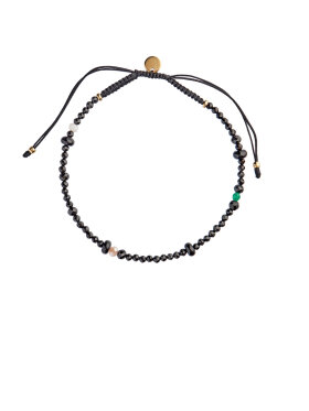 Stine A - Lisse Bracelet Black Dreams with Black Ribbon