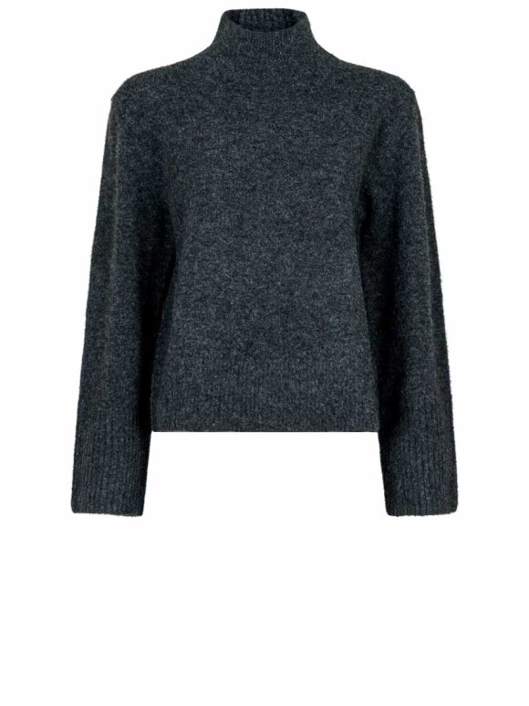 Neo Noir - Kirrera Knit Blouse 166614 - 107 - Dark Grey Melange