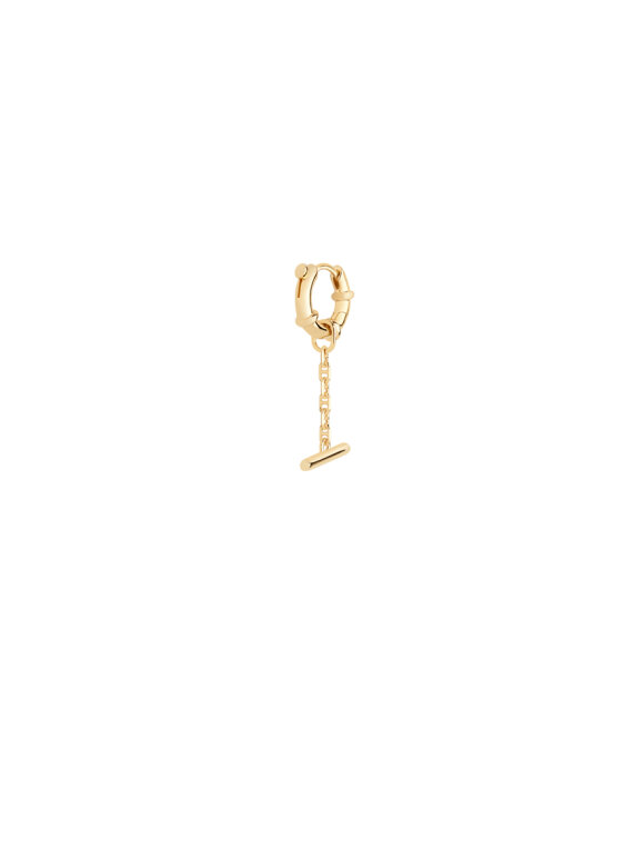 A'POKE - Maria Black Spring Bar Huggie Gold