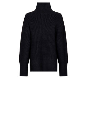 Neo Noir - Fanning Solid Knit Blouse
