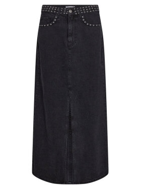 Co'Couture - VikaCC Denim Stud Slit Skirt