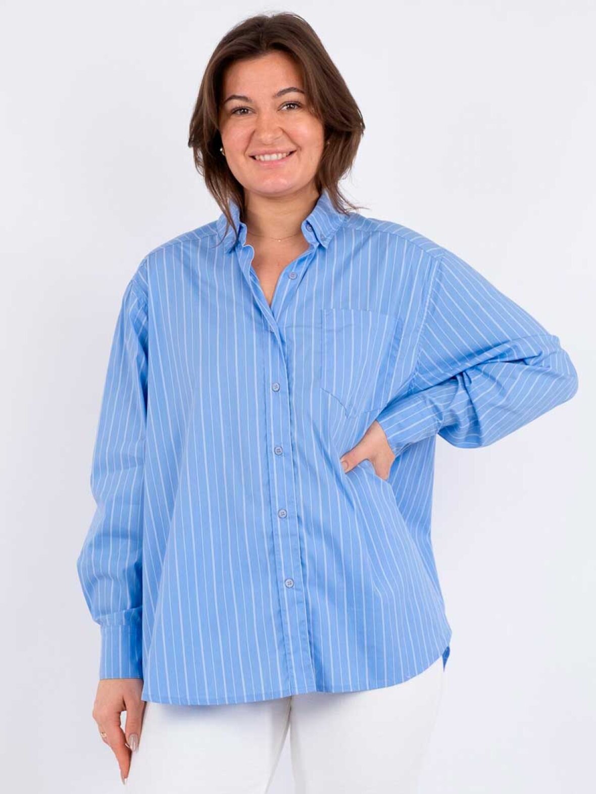 Dalma B Stripe Stone Shirt Midnight Blue