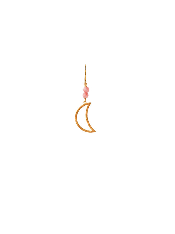 Stine A - Bella Moon Earring with Coral