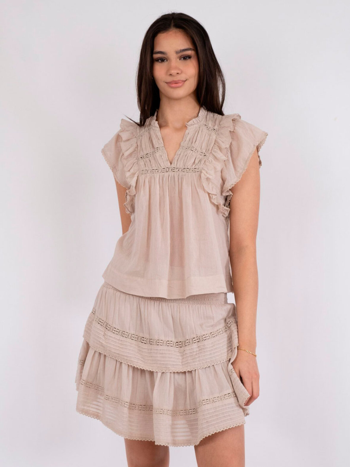 Neo Noir - Evienne S Voile Top 161856 - 416 - Butter Yellow