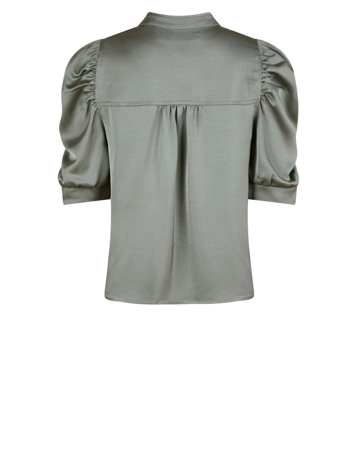 Anelle Heavy Sateen Blouse - Pearl