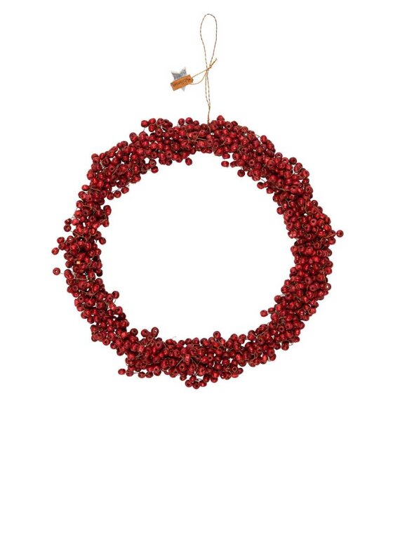 Ib Laursen - 57296-33 Wreath w/Wooden Beads Ib Laursen - 57296-33 Wreath w/Wooden Beads