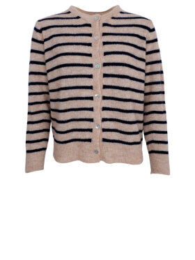 Black Colour - BCDell Striped Knit Cardigan