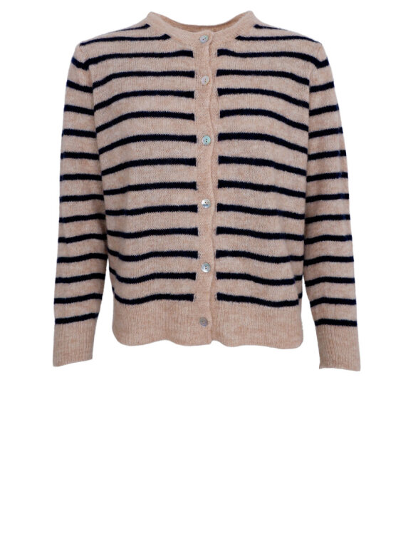 Black Colour - BCDell Striped Knit Cardigan