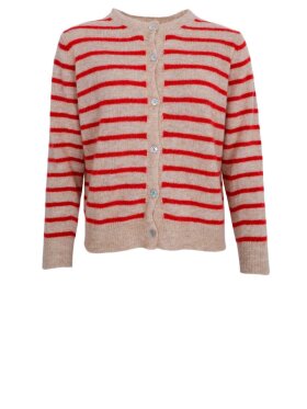 Black Colour - BCDell Striped Knit Cardigan