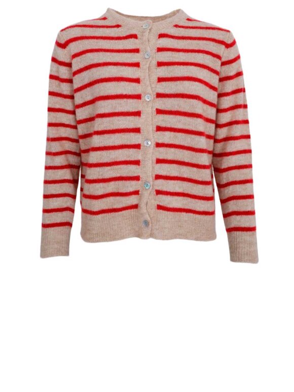 Black Colour - BCDell Striped Knit Cardigan