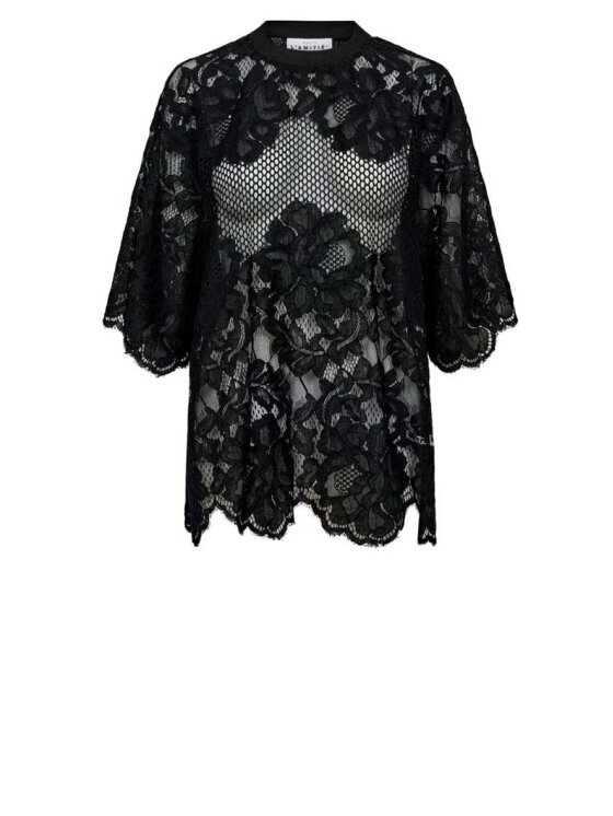 Haute L'Amitié - Curvey Lace Hem Bolero HL10221 - Black main image 1