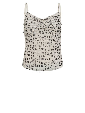 Haute L'amitié - L'AMITIE Logo Mesh Strap Top - Lev. april/maj