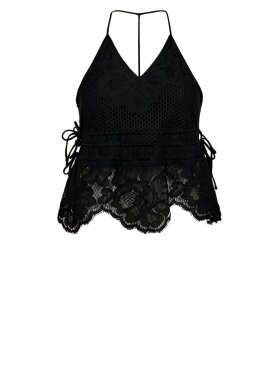 Haute L'amitié - Curvey Lace Hem Strap Top