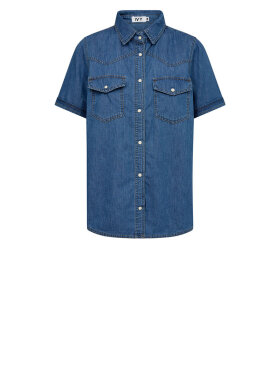 IVY COPENHAGEN - Ivy Ora SS Shirt Mid Blue