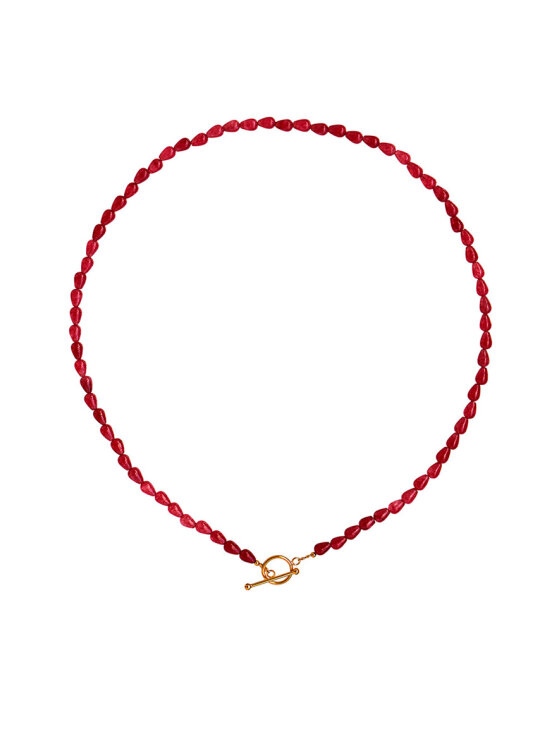 Stine A Halskæde - Love Drop Halskæde i Burgundy main image 0