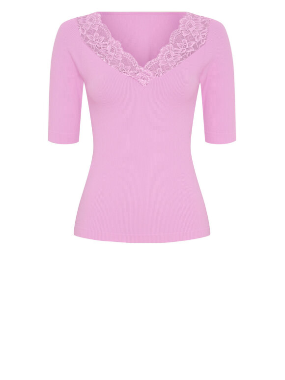 Tim & Simonsen - Belen Rib V-lace Top SS