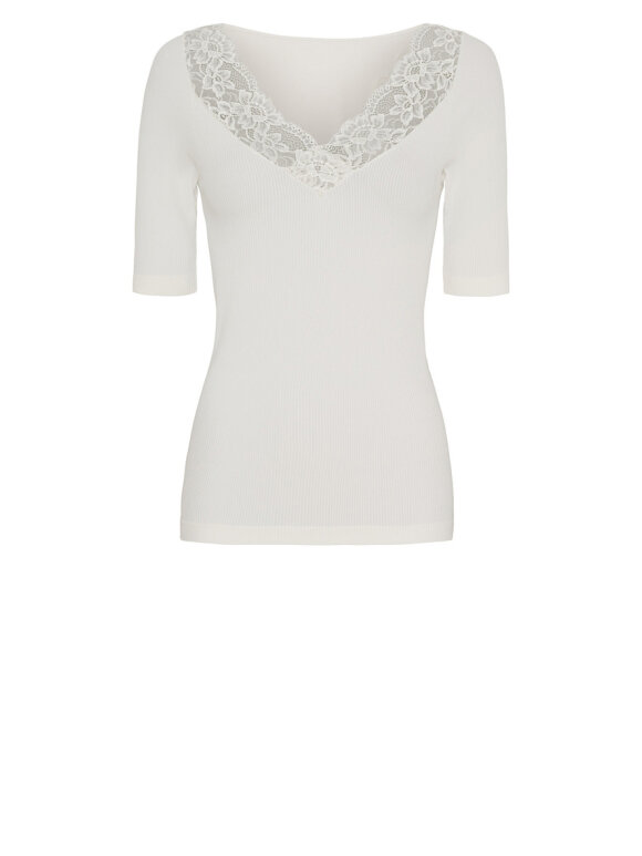 Tim & Simonsen - Belen Rib V-lace Top SS