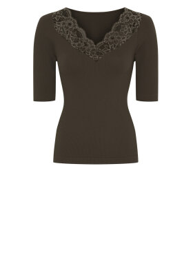 Tim & Simonsen - Belen Rib V-lace Top SS
