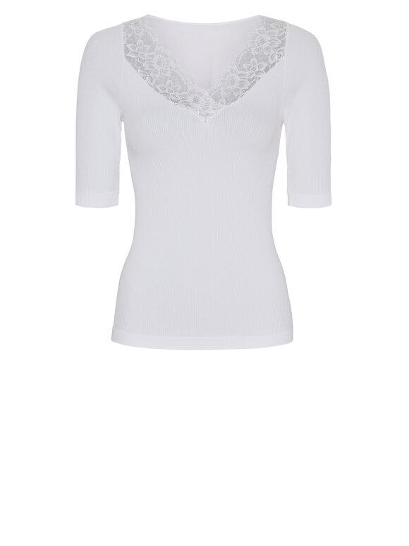 Tim & Simonsen - Belen Rib V-lace Top SS