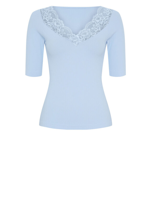 Tim & Simonsen - Belen Rib V-lace Top SS