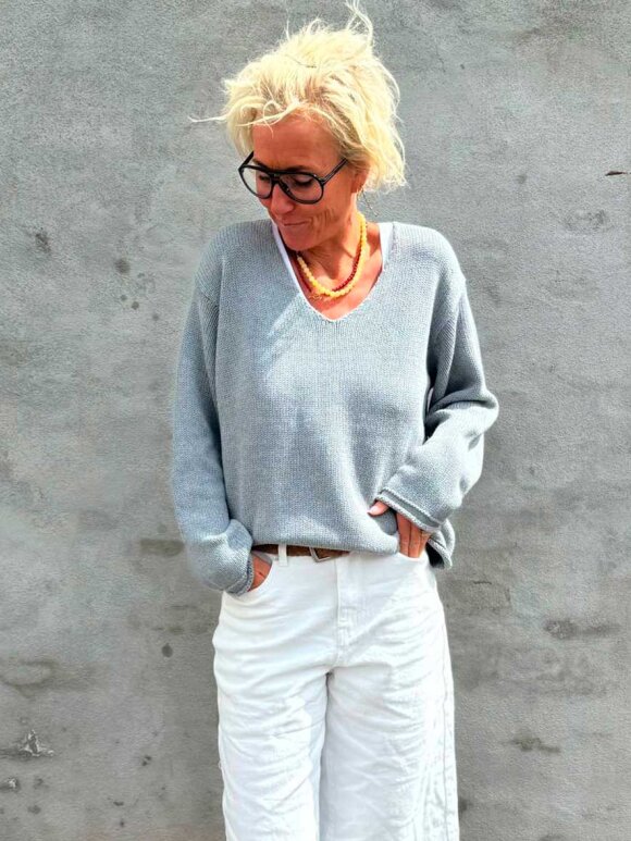 Mos Mosh - MMBine LS V-neck Knit Mos Mosh - MMBine LS V-neck Knit