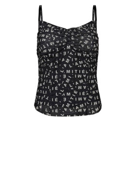 Haute L'amitié - L'AMITIE Logo Mesh Strap top