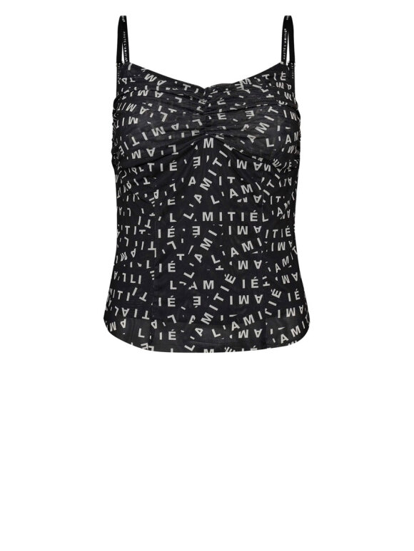 Haute L'amitié - L'AMITIE Logo Mesh Strap top