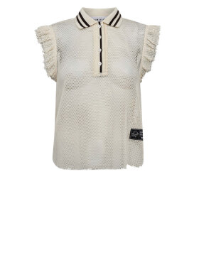 Haute L'amitié - Net Frill Polo Top