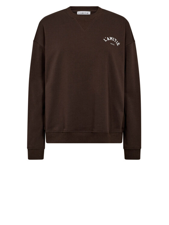 HAUTE L'AMITIE Maxi Split Logo Sweat Iced Rose