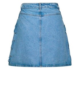 Neo Noir - Kessia Denim Lace Up Skirt
