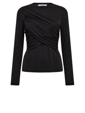 Co'Couture - CamillaCC Drape LS Blouse - Lev. aug
