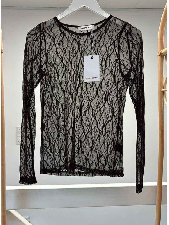 Co´Couture - Marcycc Mesh O-Blouse 43043 - 199 - Bone