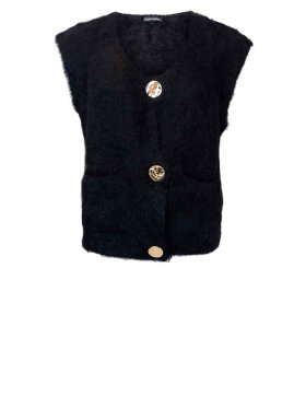 Black Colour - BCBjoerk Knitted Button Vest