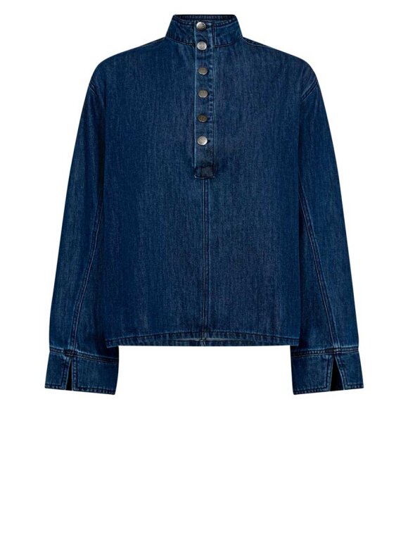 Co'Couture - AzminaCC Denim Placket Blouse