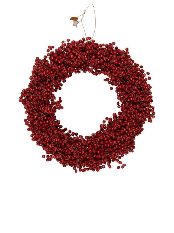 Ib Laursen - 57297-33 Wreath w/Wooden Beads