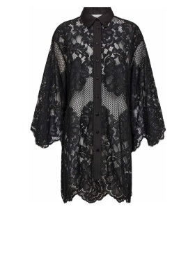 Haute L'amitié - Curvey Lace Hem Midi Shirt