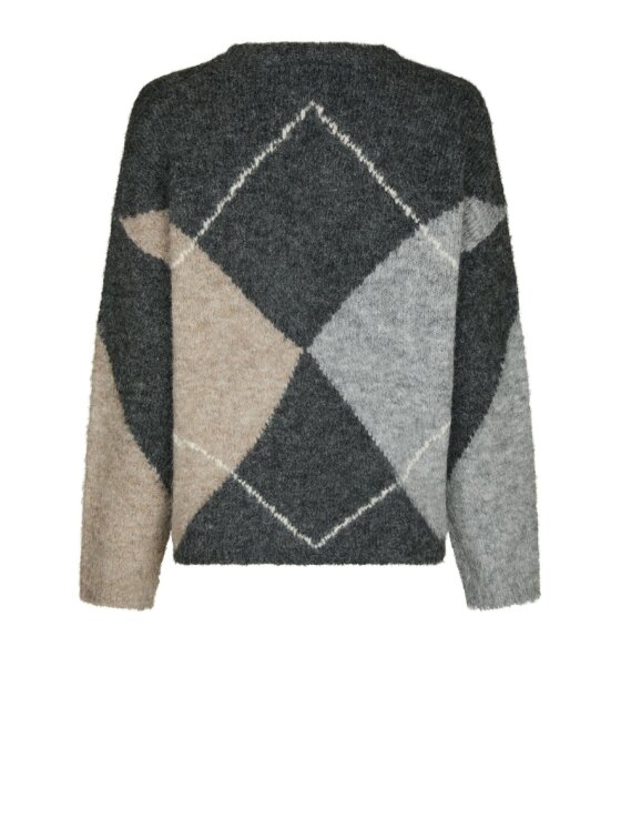 12522429 Inga Check Fluff Knit Blouse