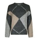 Neo Noir - Inga Check Fluff Knit Blouse