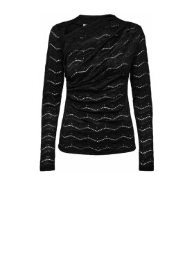 Haute L'amitié - Lace Drape Neck Blouse