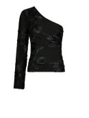 Neo Noir - Friana Big Flower Mesh Blouse Neo Noir - Friana Big Flower Mesh Blouse