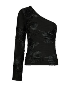 Neo Noir - Friana Big Flower Mesh Blouse
