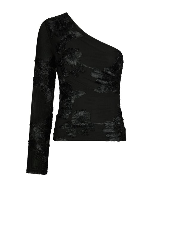 Neo Noir - Friana Big Flower Mesh Blouse Neo Noir - Friana Big Flower Mesh Blouse