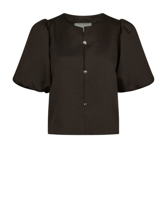 Neo Noir - Aisa Dull Satin Blouse Neo Noir - Aisa Dull Satin Blouse