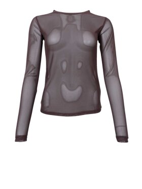 Black Colour - Annie Mesh Blouse