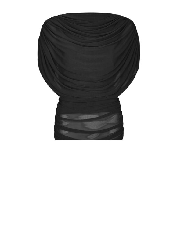 Neo Noir - Cottuna Drapy Mesh Top Neo Noir - Cottuna Drapy Mesh Top