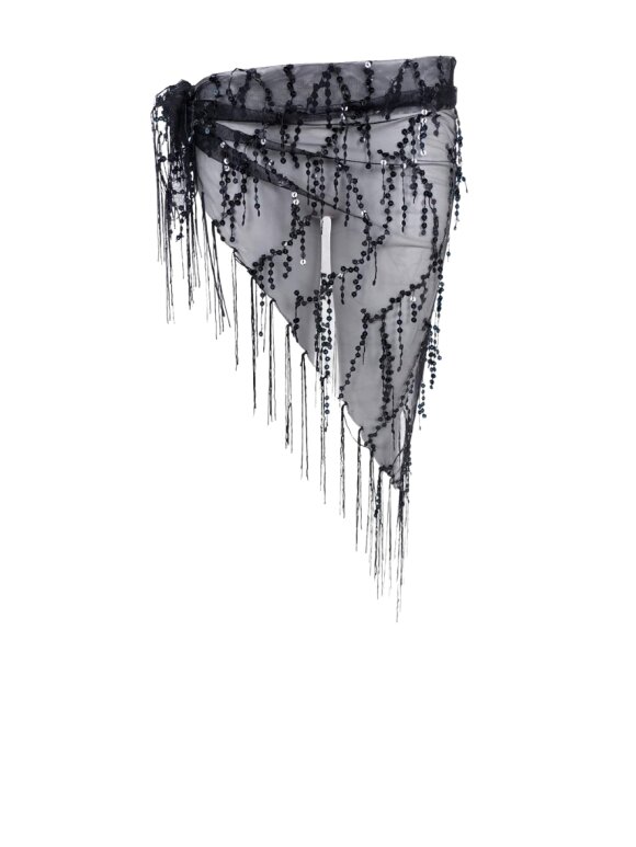 Black Colour - BCNita Triangle Sequin Scarf Black Colour - BCNita Triangle Sequin Scarf