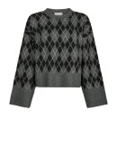 Neo Noir - Kick Check Knit Blouse Neo Noir - Kick Check Knit Blouse